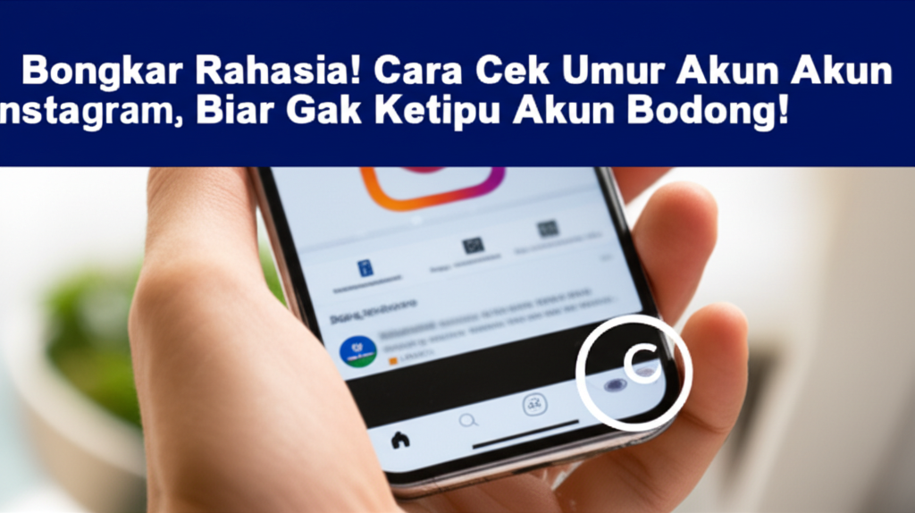 Bongkar Rahasia! Cara Cek Umur Akun Instagram, Biar Gak Ketipu Akun Bodong!