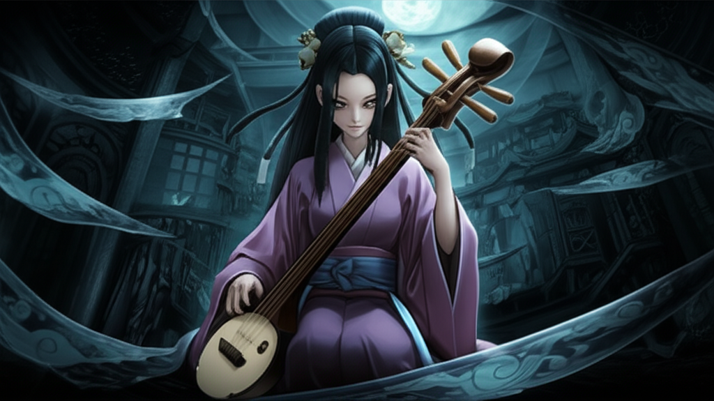 Nakime: Sang Biwa Iblis yang Memainkan Takdir di Kimetsu no Yaiba