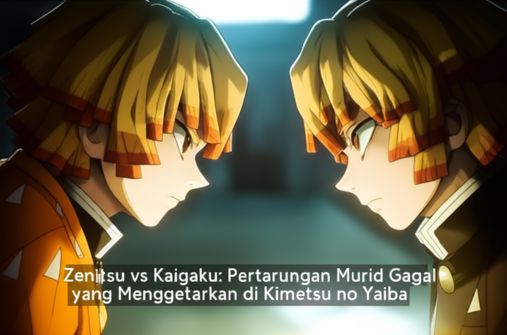 Zenitsu vs Kaigaku: Pertarungan Murid Gagal yang Menggetarkan di Kimetsu no Yaiba